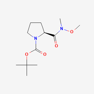 tert-Butyl (S)-2-(methoxy(methyl)carbamoyl)pyrrolidine-1-carboxylate chemical structure (CAS 115186-37-3)