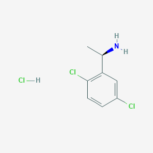 (R)-1-(2,5-Dichlorophenyl)ethan-1-amine hydrochloride chemical structure (CAS 1152088-90-8)