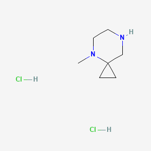 4-Methyl-4,7-diazaspiro[2.5]octane dihydrochloride chemical structure (CAS 1152111-72-2)