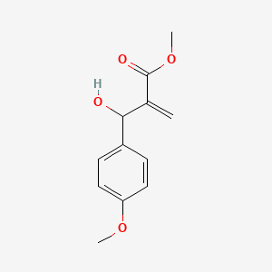 Methyl 2-(hydroxy(4-methoxyphenyl)methyl)acrylate chemical structure (CAS 115240-92-1)