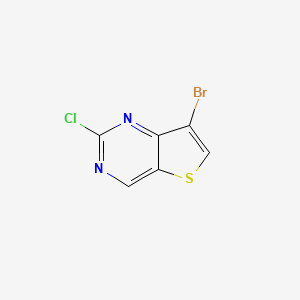 7-Bromo-2-chlorothieno[3,2-d]pyrimidine chemical structure (CAS 1152475-42-7)