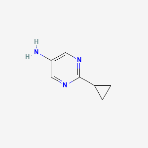 2-Cyclopropylpyrimidin-5-amine chemical structure (CAS 1152519-69-1)