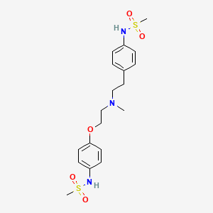 N-(4-(2-(Methyl(2-(4-(methylsulfonamido)phenoxy)ethyl)amino)ethyl)phenyl)methanesulfonamide chemical structure (CAS 115256-11-6)