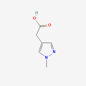 2-(1-Methyl-1H-pyrazol-4-yl)acetic acid chemical structure (CAS 1152582-56-3)