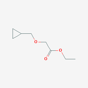 Ethyl 2-(cyclopropylmethoxy)acetate chemical structure (CAS 1152592-10-3)
