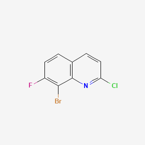 8-Bromo-2-chloro-7-fluoroquinoline chemical structure (CAS 1152781-66-2)