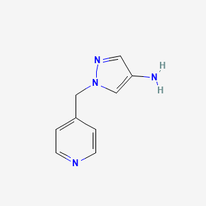 1-(Pyridin-4-ylmethyl)-1H-pyrazol-4-amine chemical structure (CAS 1152841-31-0)