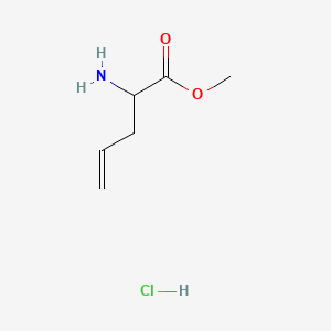 Methyl 2-aminopent-4-enoate hydrochloride chemical structure (CAS 115289-55-9)