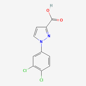 1-(3,4-Dichlorophenyl)-1H-pyrazole-3-carboxylic acid chemical structure (CAS 1152949-12-6)