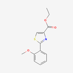 Ethyl 2-(2-methoxyphenyl)thiazole-4-carboxylate chemical structure (CAS 115299-16-6)
