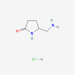 5-(Aminomethyl)pyrrolidin-2-one hydrochloride chemical structure (CAS 115307-13-6)