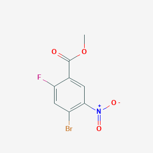 Methyl 4-bromo-2-fluoro-5-nitrobenzoate chemical structure (CAS 1153285-35-8)