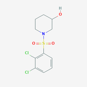 1-((2,3-Dichlorophenyl)sulfonyl)piperidin-3-ol chemical structure (CAS 1153348-41-4)