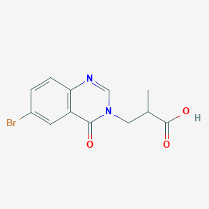 3-(6-Bromo-4-oxoquinazolin-3(4H)-yl)-2-methylpropanoic acid chemical structure (CAS 1153831-60-7)