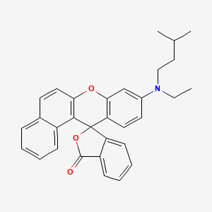 9-(Ethyl(isopentyl)amino)-3'H-spiro[benzo[a]xanthene-12,1'-isobenzofuran]-3'-one chemical structure (CAS 115392-27-3)
