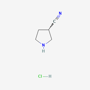 (S)-Pyrrolidine-3-carbonitrile hydrochloride chemical structure (CAS 1153950-49-2)