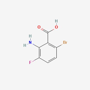 2-Amino-6-bromo-3-fluorobenzoic acid chemical structure (CAS 1153974-98-1)