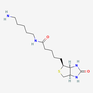 N-(5-Aminopentyl)-5-((3aS,4S,6aR)-2-oxohexahydro-1H-thieno[3,4-d]imidazol-4-yl)pentanamide chemical structure (CAS 115416-38-1)