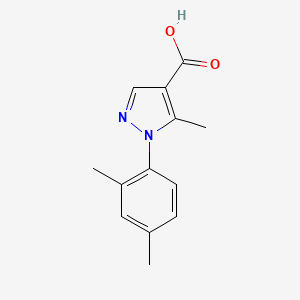 1-(2,4-Dimethylphenyl)-5-methyl-1h-pyrazole-4-carboxylic acid chemical structure (CAS 1154196-42-5)