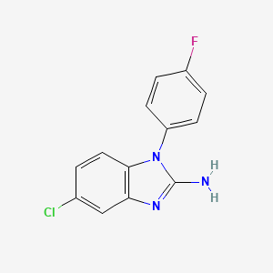 5-Chloro-1-(4-fluorophenyl)-1H-benzo[d]imidazol-2-amine chemical structure (CAS 1154370-21-4)