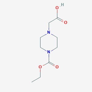 2-(4-(Ethoxycarbonyl)piperazin-1-yl)acetic acid chemical structure (CAS 1154638-32-0)
