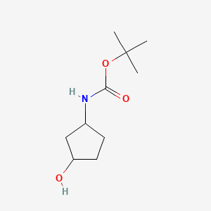 tert-Butyl (3-hydroxycyclopentyl)carbamate chemical structure (CAS 1154870-59-3)