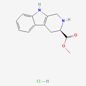 (R)-Methyl 2,3,4,9-tetrahydro-1H-pyrido[3,4-b]indole-3-carboxylate hydrochloride chemical structure (CAS 115524-39-5)