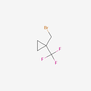 1-(Bromomethyl)-1-(trifluoromethyl)cyclopropane chemical structure (CAS 1155272-93-7)