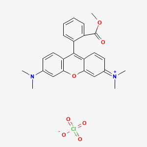 3,6-Bis(dimethylamino)-9-(2-(methoxycarbonyl)phenyl)xanthylium perchlorate chemical structure (CAS 115532-50-8)