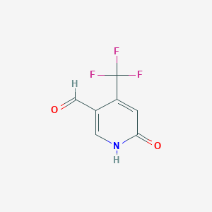6-Oxo-4-(trifluoromethyl)-1,6-dihydropyridine-3-carbaldehyde chemical structure (CAS 115551-66-1)