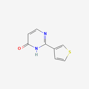 2-(Thiophen-3-yl)pyrimidin-4(3H)-one chemical structure (CAS 1155598-08-5)