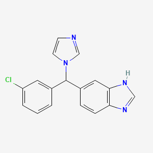 6-((3-Chlorophenyl)(1H-imidazol-1-yl)methyl)-1H-benzo[d]imidazole chemical structure (CAS 115575-11-6)