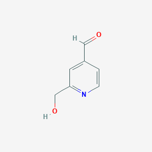 2-(Hydroxymethyl)isonicotinaldehyde chemical structure (CAS 1155873-00-9)