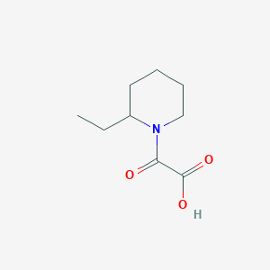 2-(2-Ethylpiperidin-1-yl)-2-oxoacetic acid chemical structure (CAS 1156076-62-8)