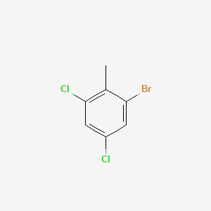 1-Bromo-3,5-dichloro-2-methylbenzene chemical structure (CAS 115615-19-5)