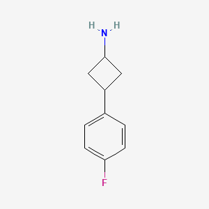 3-(4-Fluorophenyl)cyclobutan-1-amine chemical structure (CAS 1156295-31-6)