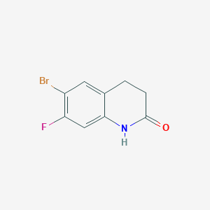 6-Bromo-7-fluoro-3,4-dihydroquinolin-2(1H)-one chemical structure (CAS 1156389-00-2)