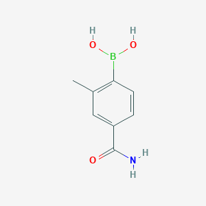 (4-Carbamoyl-2-methylphenyl)boronic acid chemical structure (CAS 1156500-86-5)