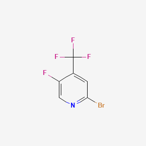 2-Bromo-5-fluoro-4-(trifluoromethyl)pyridine chemical structure (CAS 1156542-30-1)