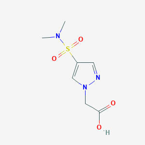 2-(4-(N,N-Dimethylsulfamoyl)-1H-pyrazol-1-yl)acetic acid chemical structure (CAS 1156596-26-7)