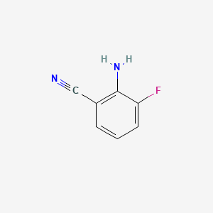 2-Amino-3-fluorobenzonitrile chemical structure (CAS 115661-37-5)
