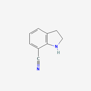 Indoline-7-carbonitrile chemical structure (CAS 115661-82-0)