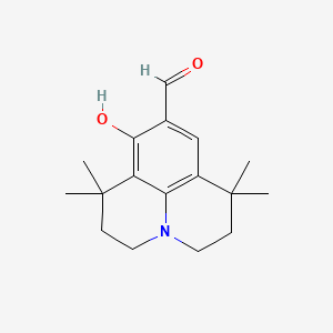 8-Hydroxy-1,1,7,7-tetramethyl-1,2,3,5,6,7-hexahydropyrido[3,2,1-ij]quinoline-9-carbaldehyde chemical structure (CAS 115662-09-4)