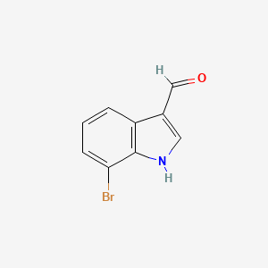 7-Bromo-1H-indole-3-carbaldehyde chemical structure (CAS 115666-21-2)