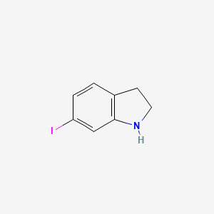 6-Iodoindoline chemical structure (CAS 115666-46-1)