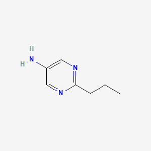 2-Propylpyrimidin-5-amine chemical structure (CAS 1156718-04-5)