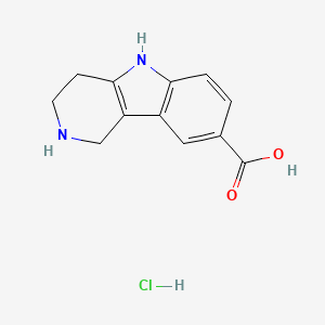 1H,2H,3H,4H,5H-Pyrido[4,3-b]indole-8-carboxylic acid hydrochloride chemical structure (CAS 1156899-12-5)
