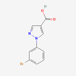 1-(3-Bromophenyl)-1H-pyrazole-4-carboxylic acid chemical structure (CAS 1156994-32-9)