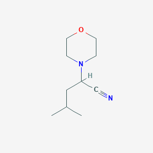 4-Methyl-2-morpholinopentanenitrile chemical structure (CAS 1157486-01-5)
