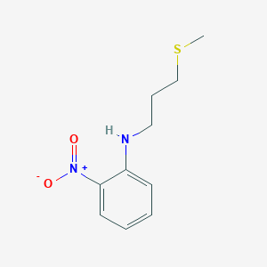 N-(3-(Methylthio)propyl)-2-nitroaniline chemical structure (CAS 1157542-16-9)